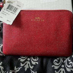 NWT Red Coach Wristlet